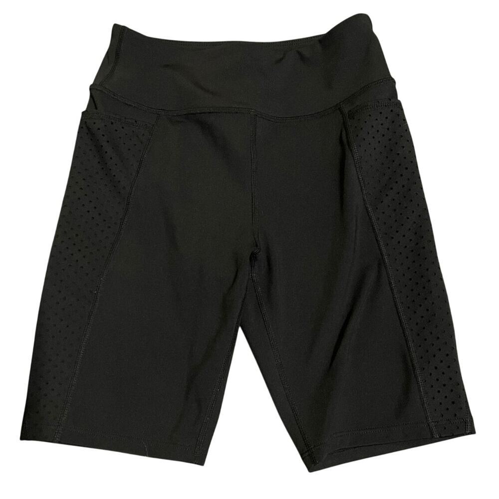 NWOT Zella Girl Kid Black Athletic Shorts Leggings Size M 8/10 Pockets Causal